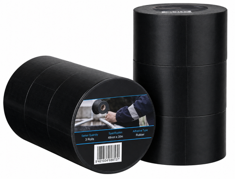 PVC Utility Duct Tape - Black, 48mm x 30m x 150mu Roll