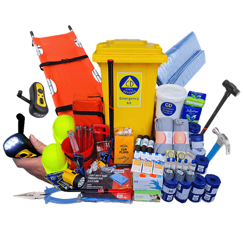 Good-2-Go Civil Defence Survival Kit in 240ltr Wheelie Bin Up to 20 People (Picture for reference only, check contents to know what's in it)  The economy - Good-2-Go 1 Person personal Survival / Civil Defence Kit,  20 Person Good-2-Go