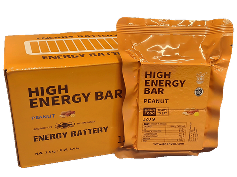 High Energy Emergency Food Ration Bars  120g Peanut Flavour - Single Bar