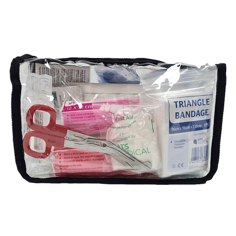 Large Clear Triangle Shape Empty First Aid Bag