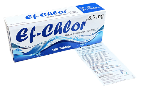 EF-Chlor 8.5 mg Water Purification Tablets – Box of 100