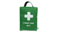 Dual Split Clamshell First Aid Bag comes with carry / attaching handle and belt loop