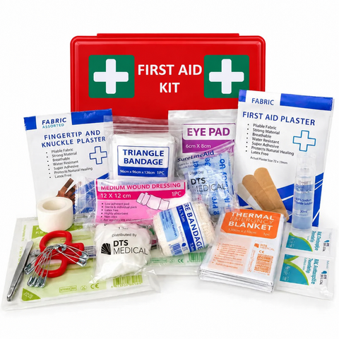 First Aid Kit Premium Lone Worker In Red Plastic Box