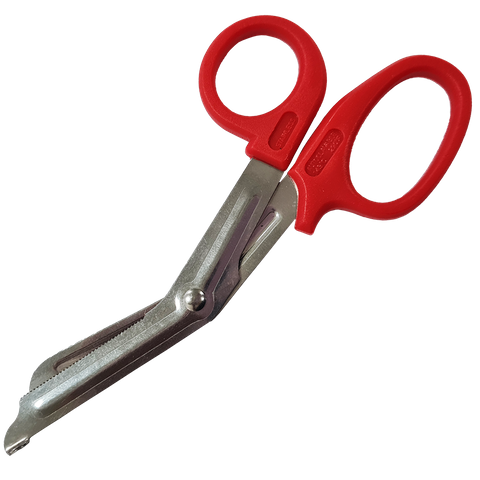 First Aid Scissors, 14cm Rescue Shear Red Comfort Grip Handle