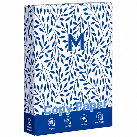 A4 80gsm Copy Paper White Single Ream of 500 Sheets