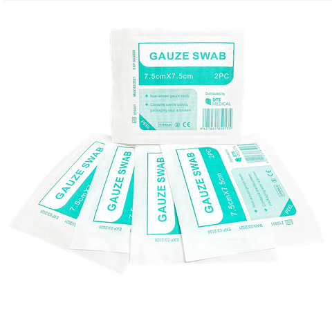 Non Woven Absorbent Gauze Swabs 7.5x7.5 PACK OF 5