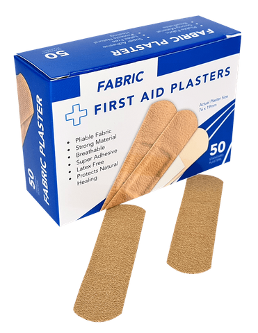 Plasters Standard Fabric 50's First Aid Bandage SLEEVE OF 5