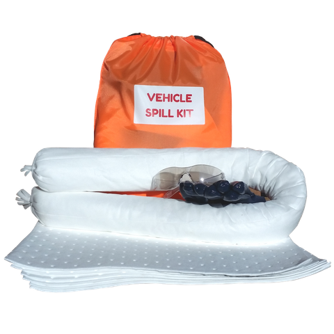 Vehicle Spill kit in Drawstring Bag