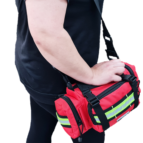 Personal Trauma First Aid Kit, Hand or Shoulder Sling carry or turn into Belt Pouch