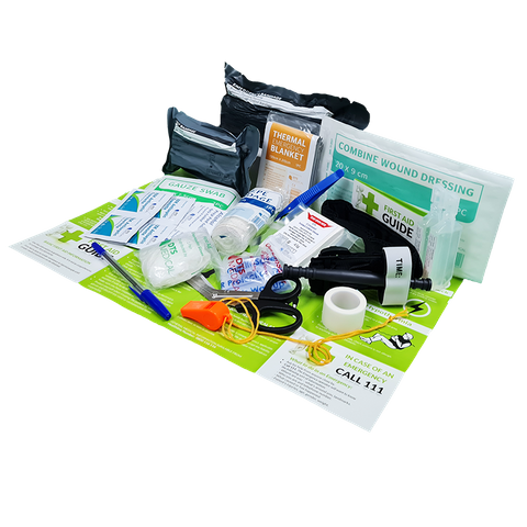 Personal Trauma First Aid Kit, Hand or Shoulder Sling carry or turn into Belt Pouch