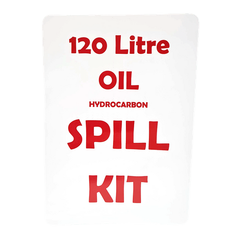 Spill Kit Label for 120 Ltr spill kit about A5