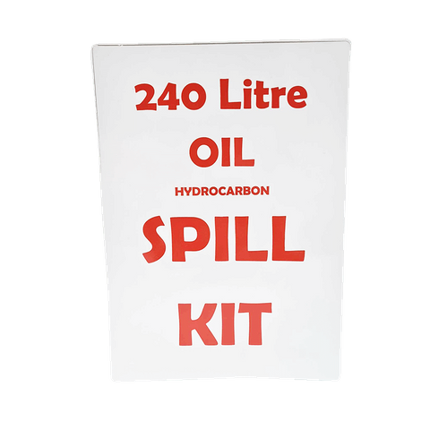 Spill Kit Label for 240 Ltr spill kit about A5