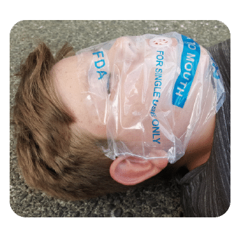 CPR Face Shield Flat With EarLoop Elastic