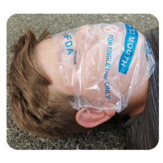 CPR Face Shield Flat With Ear Loop Elastic