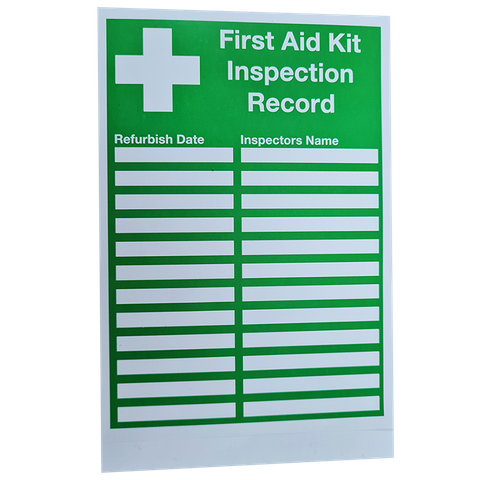 A6 First Aid Generic Inspection Record Sticker