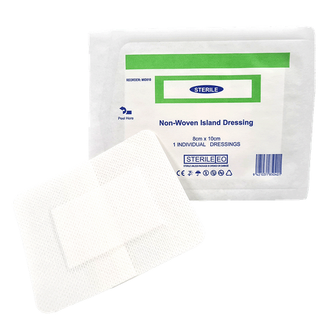Adhesive First Aid Wound Island Dressing 8x10cm Non woven sterile