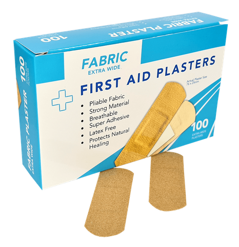 Plasters X Wide Fabric 100's First Aid Bandage 25mm wide