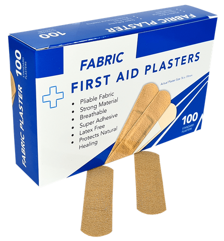 Plasters 100's Standard Fabric First Aid Bandage
Regular 19mm wide