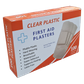 X wide Plastic Plasters Transparent Box of 100 25mm wide