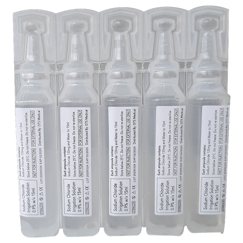 Saline 15ml Wound and Eye Wash Solutions Ampoule