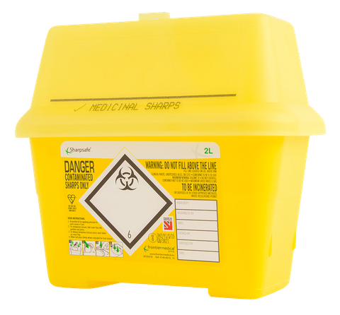 Sharps and Bio Hazard Waste container 2 Ltr