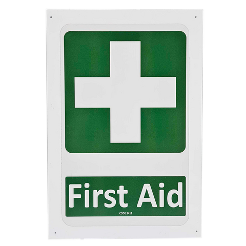 First aid sign on PVC plastic 240x340mm