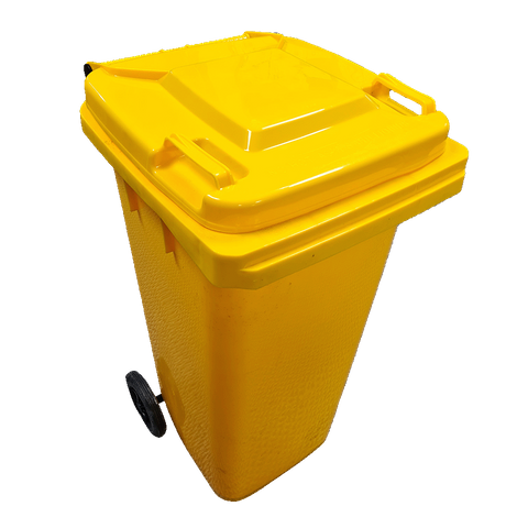 Yellow Wheeled Bin 120 Ltr