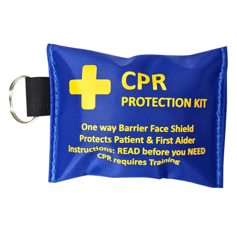 Cpr Keyring With Cpr Face Shield BLUE