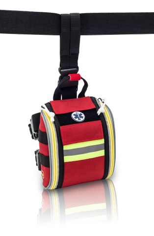 Medium Leg Attaching First Aid Kit Red,
0.34Kg, 7x15x17cm 
recommended carrying weight 1.7Kg