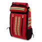 Large Basic Life Support Medical Back Pack - Quick Access Opening System Approx. 1.93Kg 31x50x12cm 18L Red & Hi Viz