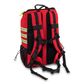 Large Basic Life Support Medical Back Pack - Quick Access Opening System Approx. 1.93Kg 31x50x12cm 18L Red & Hi Viz