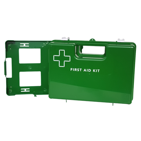 First Aid Box Medium Plastic Green Empty Wall Mount