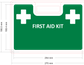 First Aid Box Medium Plastic Green Empty Wall Mount