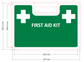 First Aid Box green plastic X-Large  Wall Mount empty