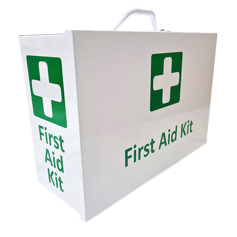 Metal First Aid Box white  Landscape Large Wall Mountable empty