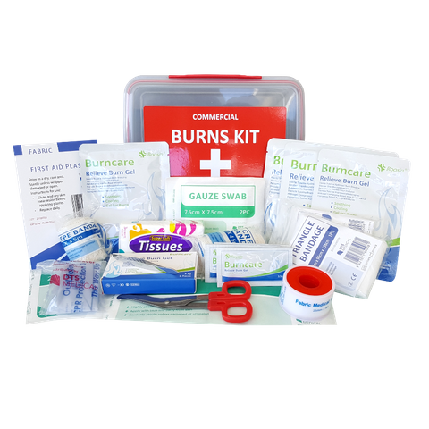 Burn Injury First Aid Kit Lunch Box Style - Medium Commercial