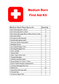Burn Injury First Aid Kit Lunch Box Style - Medium Commercial