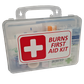 Burn Injury First Aid Kit Clear Plastic Box Store or Wall Mount - Essentials
