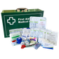 Burn Injury First Aid Kit Green Landscape Metal Wall Mount Box - Large Industrial