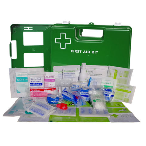 Catering Medium First Aid Kit Plastic Green Wall mount box