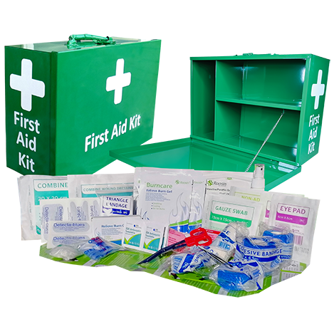 Catering / Food Large first aid kit in landscape Metal box