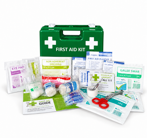 Ultimate Dad's Shed, Workshop, Home First Aid Kit in Green Wall Mount Box