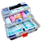 First Aid Kit Easy-Find Premium Home in Plastic Box with 2 Shelfs