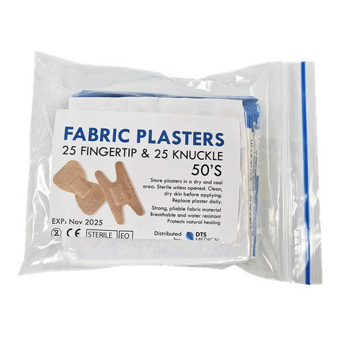 Fabric Plasters 50's Assorted 25 Knuckle 25 Fingertip