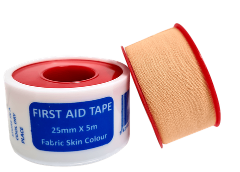 Fabric Tape, Medical Fabric Zinc Oxide tape In Spool And Cap 25mm x 5m