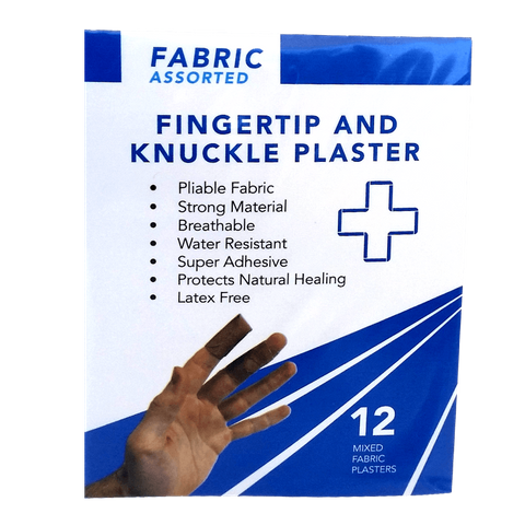 Fabric Skin Colour First Aid Bandage Plasters Assorted 12's 6 Knuckle and 6 Finger tip
