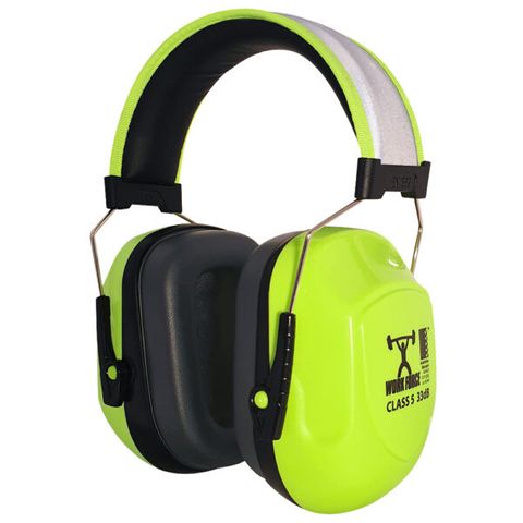 Ear Muff Reflective Headband Fluro Yellow Class 5