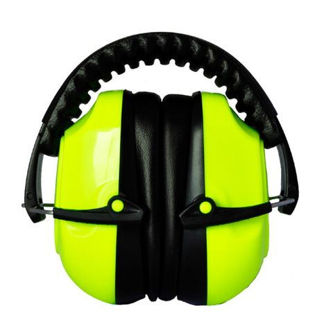 Ear Muff Folding Compact Hi Viz Lime/Yellow Class 5