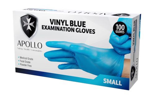Blue Vinyl Glove - X Large P/F