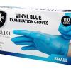 Blue Vinyl Glove -Small P/Free